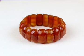 Bracelet made of natural stones.Carnelian. 