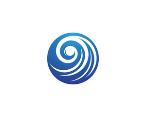 Water wave logo illustration