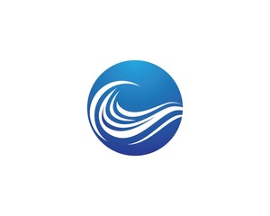 Water wave logo illustration