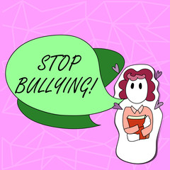 Text sign showing Stop Bullying. Conceptual photo Do not continue Abuse Harassment Aggression Assault Scaring