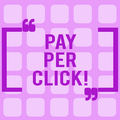 Conceptual hand writing showing Pay Per Click. Business photo showcasing Get money from visitors Ads Advertising SEO Marketing