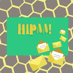 Text sign showing Hipaa. Conceptual photo Health Insurance Portability and Accountability Act