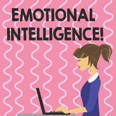 Text sign showing Emotional Intelligence. Conceptual photo Capacity to control and be aware of demonstratingal emotions