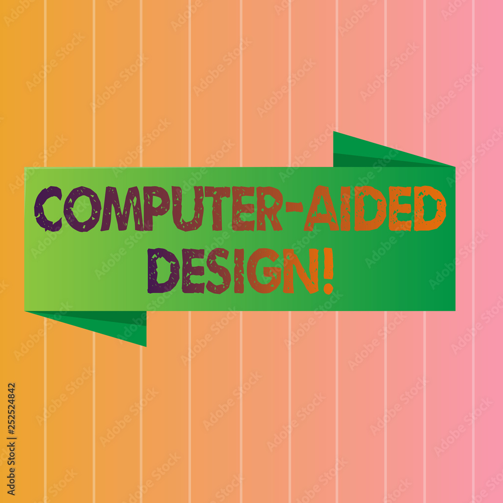 Poster conceptual hand writing showing computer aided design. business photo text cad industrial designing 