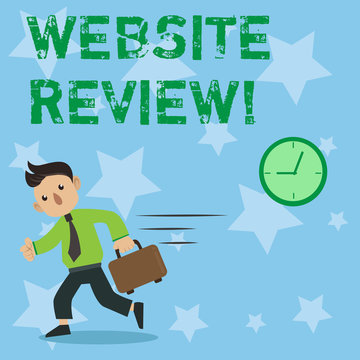 Conceptual hand writing showing Website Review. Business photo showcasing Homepage Evaluation Customer Opinion Satisfaction Ranking