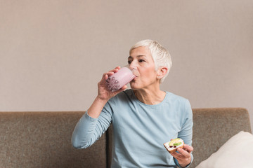 Woman having a healthy meal