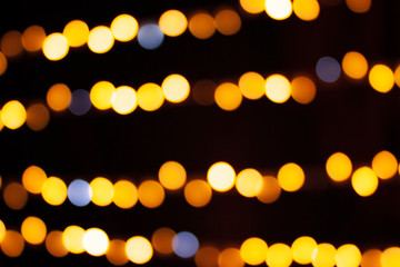 Abstract bokeh night lights in city background