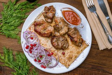 Kebab of pork