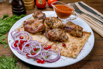 Kebab of pork