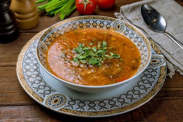 soup kharcho on bowl