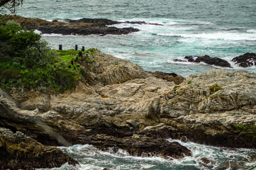 Fototapeta na wymiar California coastline near Point Lobos State Natural Reserve and Carmel-by-the-Sea