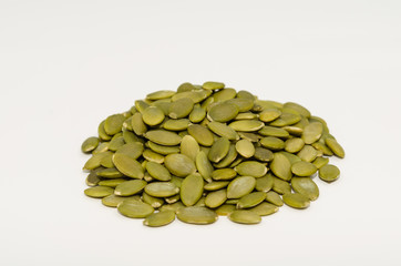 Pumpkin seeds. Pumpkin seeds isolated on white background 