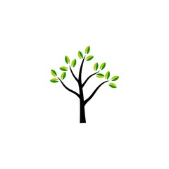 green tree eco vector illustration