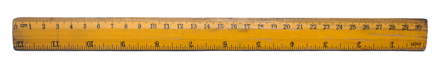 r&egrave;gle ancienne en bois 