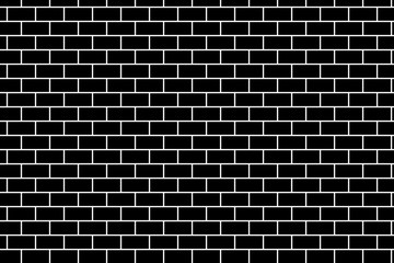 Fototapeta na wymiar Brick background material. Simple pattern. Black pattern. レンガの背景素材　シンプルパターン、黒パターン