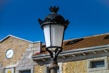 Farola de la plaza del pueblo de Manzanares el Real