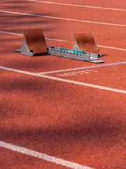 Block start on the running track