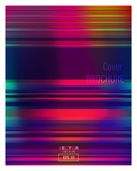 Minimalistic Cover Template. Colorful Parallel Vivid Lines Pattern