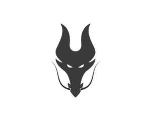 Dragon logo template vector