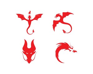 Dragon logo template vector