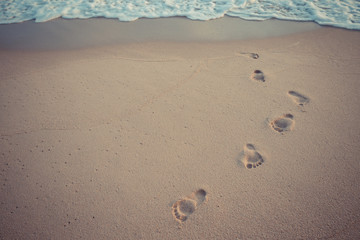 foot print in the sand