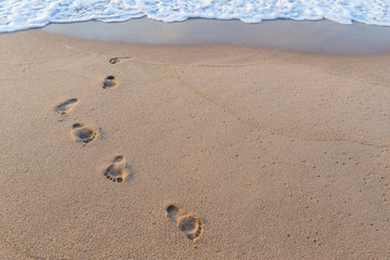 foot print in the sand