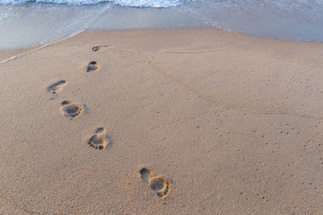 foot print in the sand