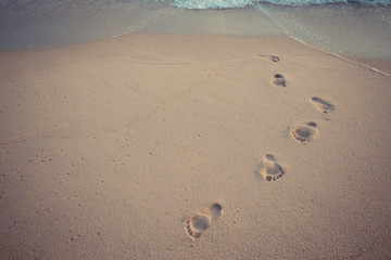 foot print in the sand