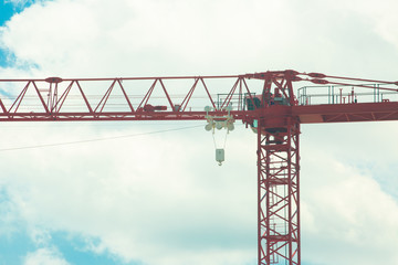 Crane in place Under construction