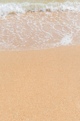 Fototapeta na wymiar Wave of the sea on the sandy beach