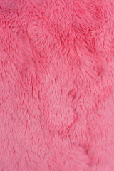 Close up of a pink Artificial fur pink