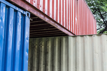 Fototapeta premium Containers are stacked