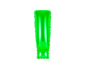 punctuation mark, exclamation point, green color