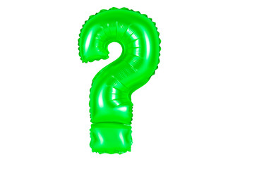 question mark, green color