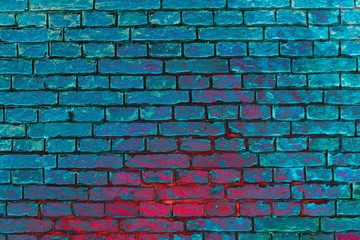 red and blue turquoise brick sea water colorful  summer wall background