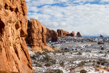 Fototapeta premium Winter in Arches National Park