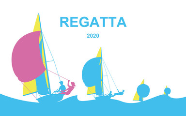 Poster with regatta theme