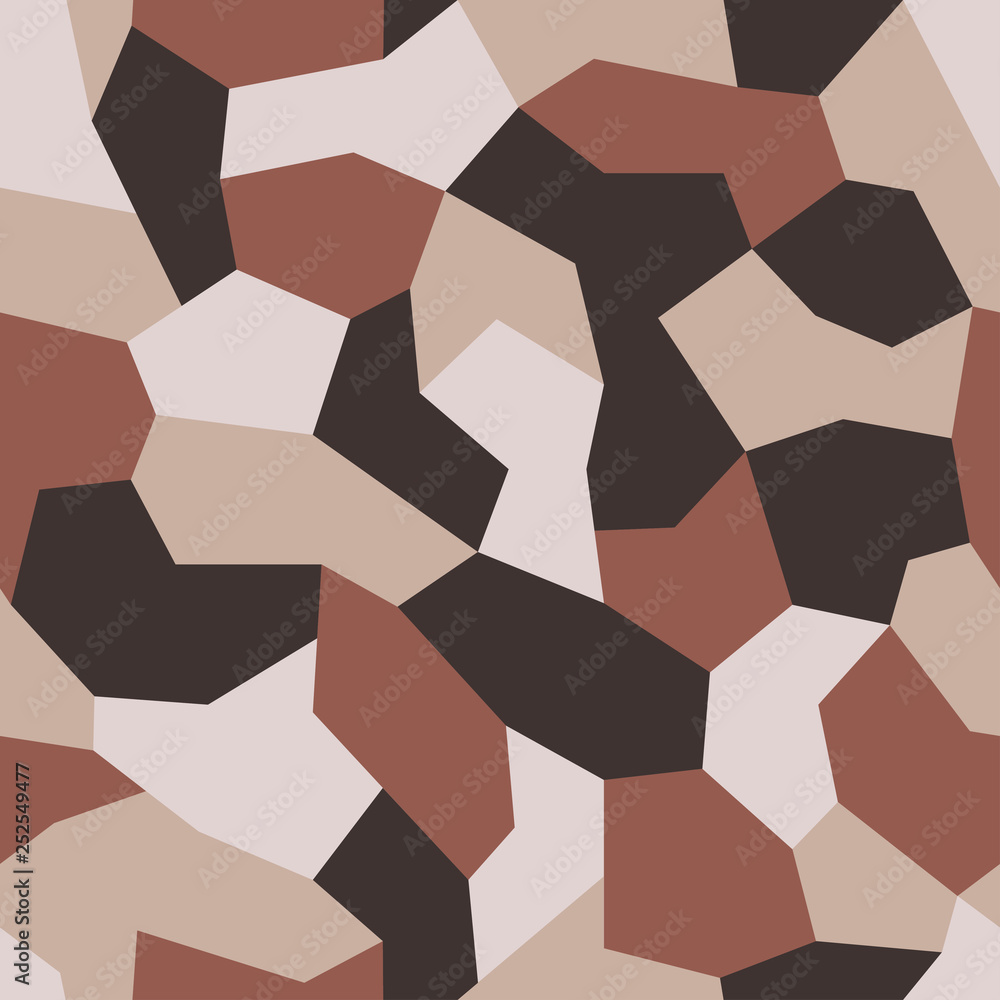 Poster geometric camouflage vector. military camo seamless pattern. new soldier's uniform. background in sa