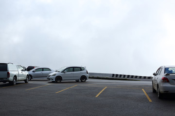 Fototapeta premium car parking lots on asphalt road