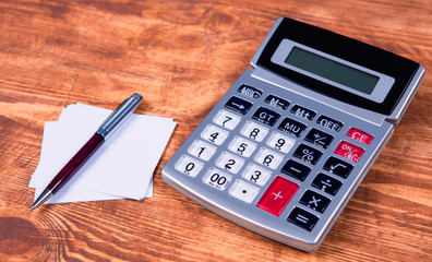 notebook and calculator