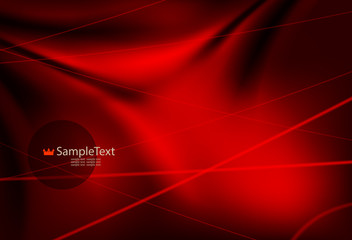 Abstract red wavy design with graceful thin lines.