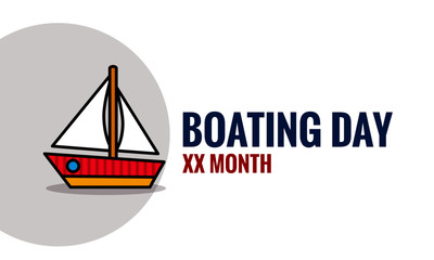 Boating Day Poster with Date Template 