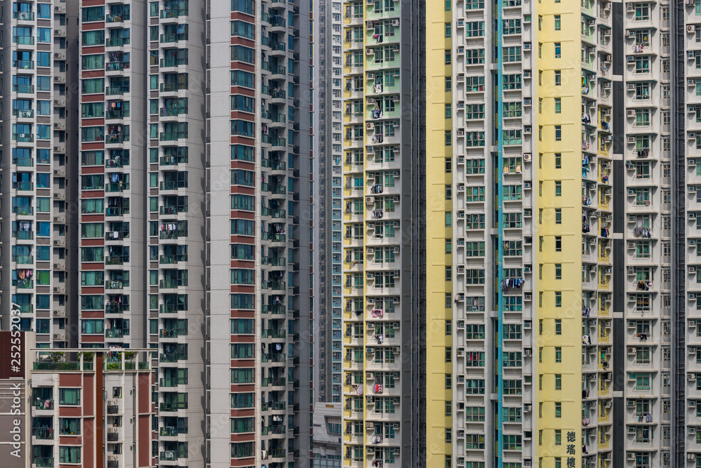 Canvas Prints exterior of the apartment building facade