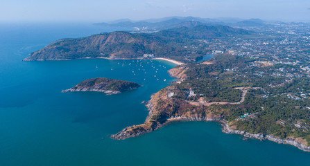 Fototapeta na wymiar Promthep Cape Aerial view,Phuket island,Thailand