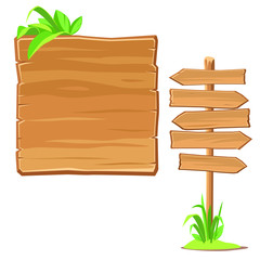 Wooden cartoon board pointers for banners or information