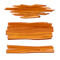 Wooden cartoon boards set in western style for banners or information