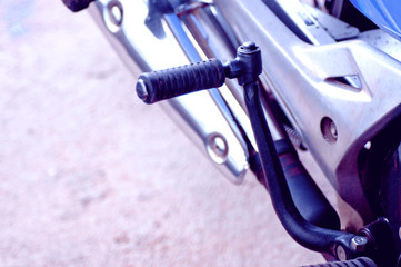 Motorcycle starter by foot