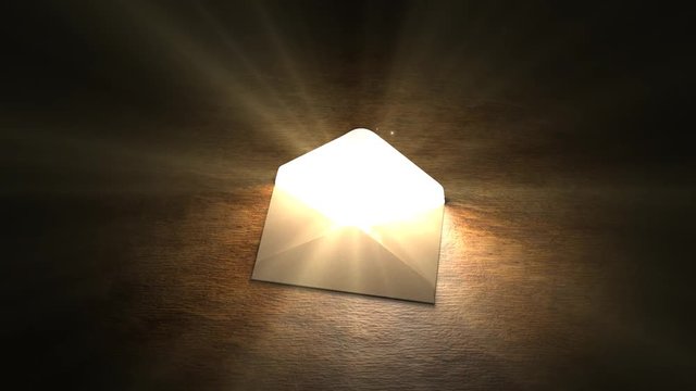 Fairytale mail. Mysterious letter with magic light. 55.