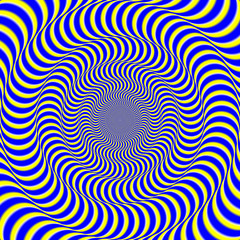 Psychedelic optical spin illusion background.