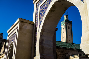 View of Medina in fes morocco, photo as background